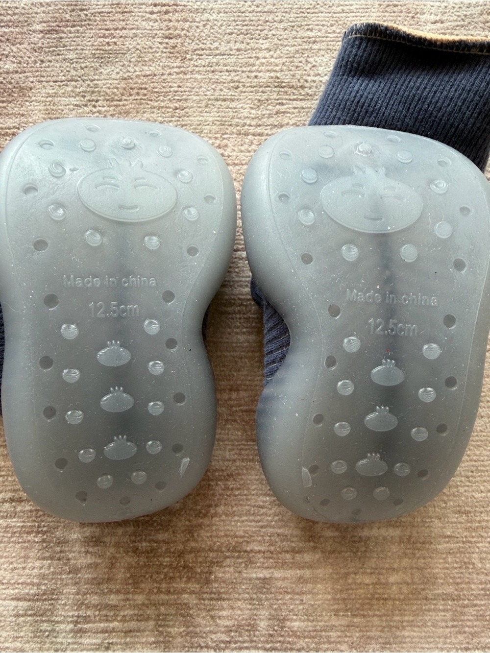 Kids Gray Brown Blue Slip On Sock Shoes NWOT - Picture 3 of 10